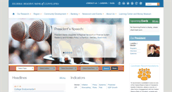 Desktop Screenshot of clevelandfed.org