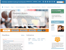 Tablet Screenshot of clevelandfed.org